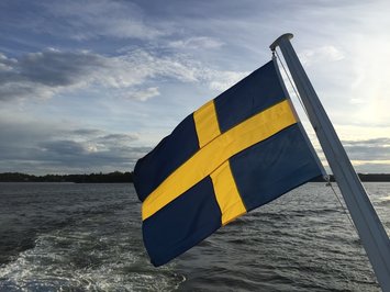 Swedish Flag on Boat